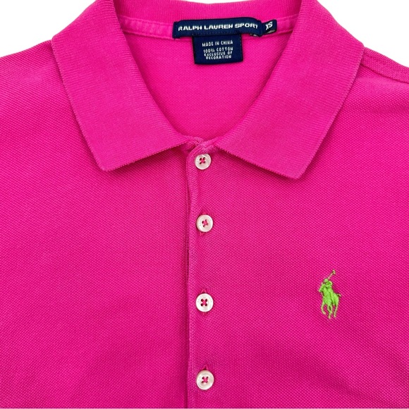 Ralph Lauren Sport Fuchsia Hot Pink Interlock Mini Polo Shirt Dress sz XS - Picture 7 of 10
